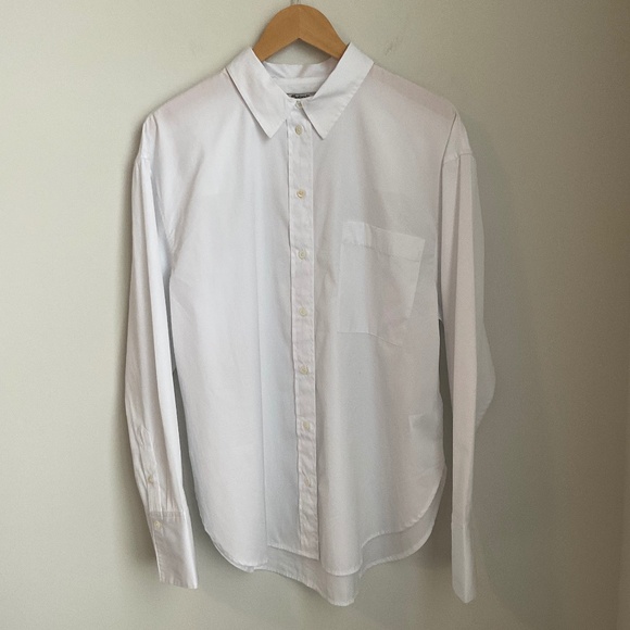 NWT Madewell White Relaxed Button-Up Shirt SZ Various - Picture 5 of 16